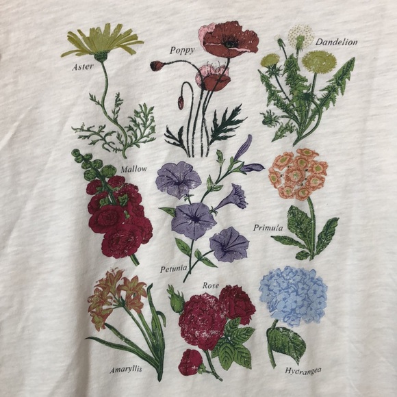 Maurices mixed flower graphic tee Women's S botanical floral cottagecore garden - Picture 3 of 13
